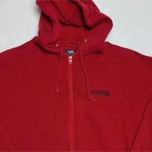 Chaps Ralph Lauren Men's Full Zip Up Hoodie Red Size Medium